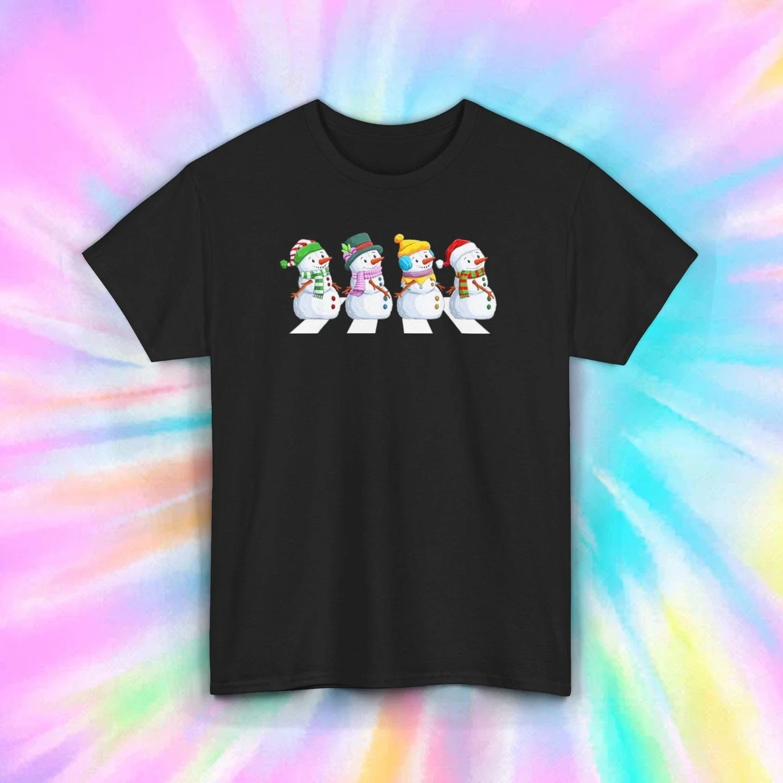 Snowmen Abbey Road Christmas T-Shirt Funny Winter Snowman Holiday Gift S-5XL Unisex T-shirt, Sweatshirt, Hoodie, Long Sleeve Tee - T-Shirt, Sweatshirt, Hoodie