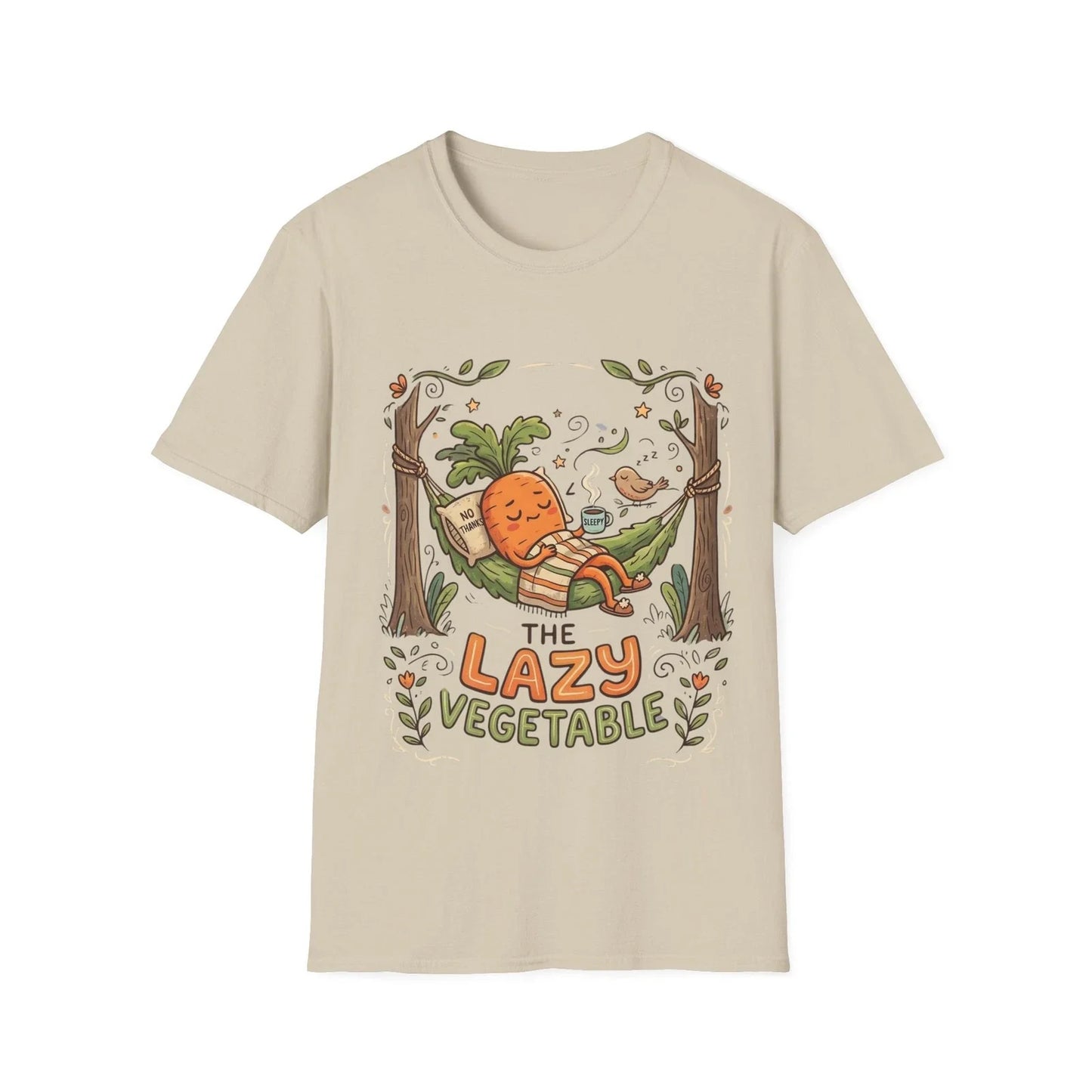 The Lazy Vegatable Carrot  Softstyle T-Shirt Unisex T-shirt, Sweatshirt, Hoodie, Long Sleeve Tee - T-Shirt, Sweatshirt, Hoodie