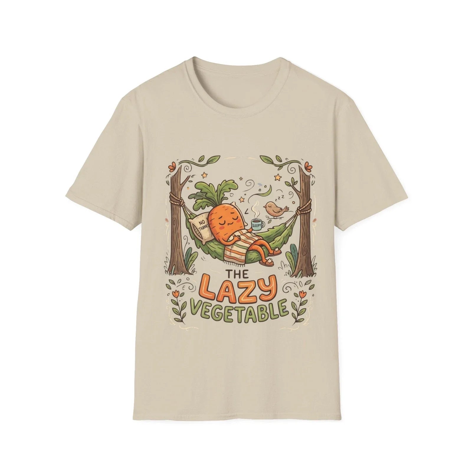 The Lazy Vegatable Carrot  Softstyle T-Shirt Unisex T-shirt, Sweatshirt, Hoodie, Long Sleeve Tee - T-Shirt, Sweatshirt, Hoodie