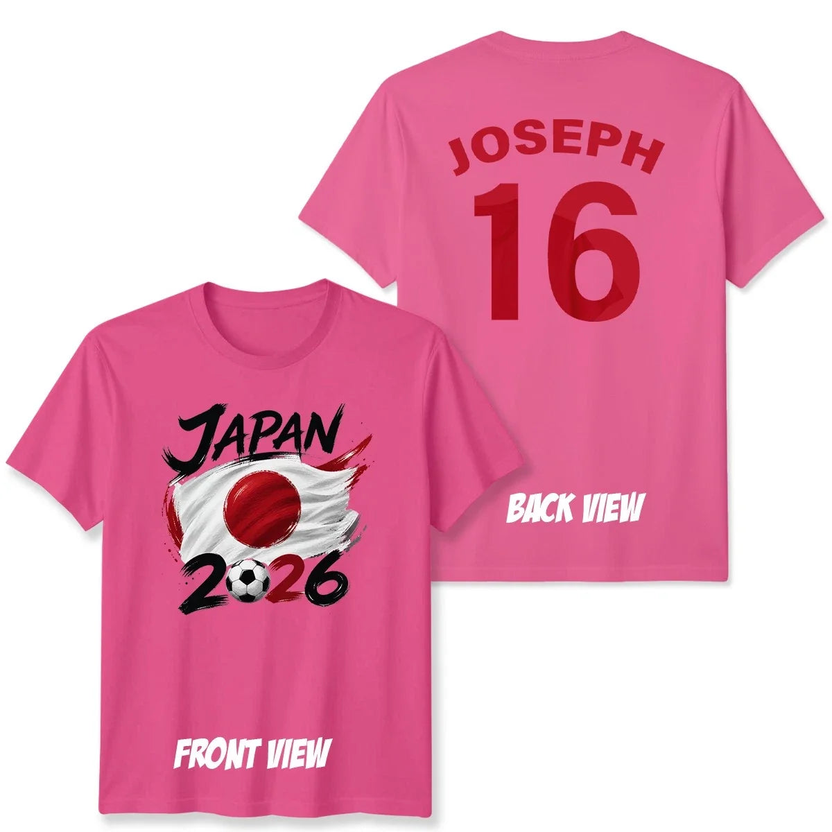 Japan Personalized Custom Name And Number Unisex T Shirt Football Fan Top Unisex T-shirt, Sweatshirt, Hoodie, Long Sleeve Tee - T-Shirt, Sweatshirt, Hoodie