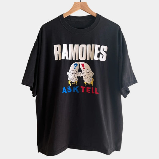 1990's Ramones "Ask Tell' Vintage Punk Band Tee Shirt S-5XL Unisex T-shirt, Sweatshirt, Hoodie, Long Sleeve Tee - T-Shirt, Sweatshirt, Hoodie