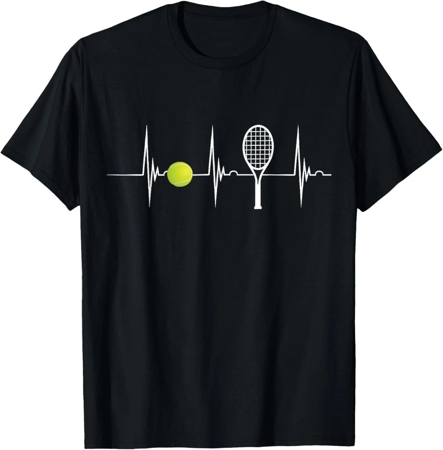 Tennis Lover Tennis Heartbeat EKG Pulse Racket Sport Gift Unisex T-Shirt Unisex T-shirt, Sweatshirt, Hoodie, Long Sleeve Tee - T-Shirt, Sweatshirt, Hoodie
