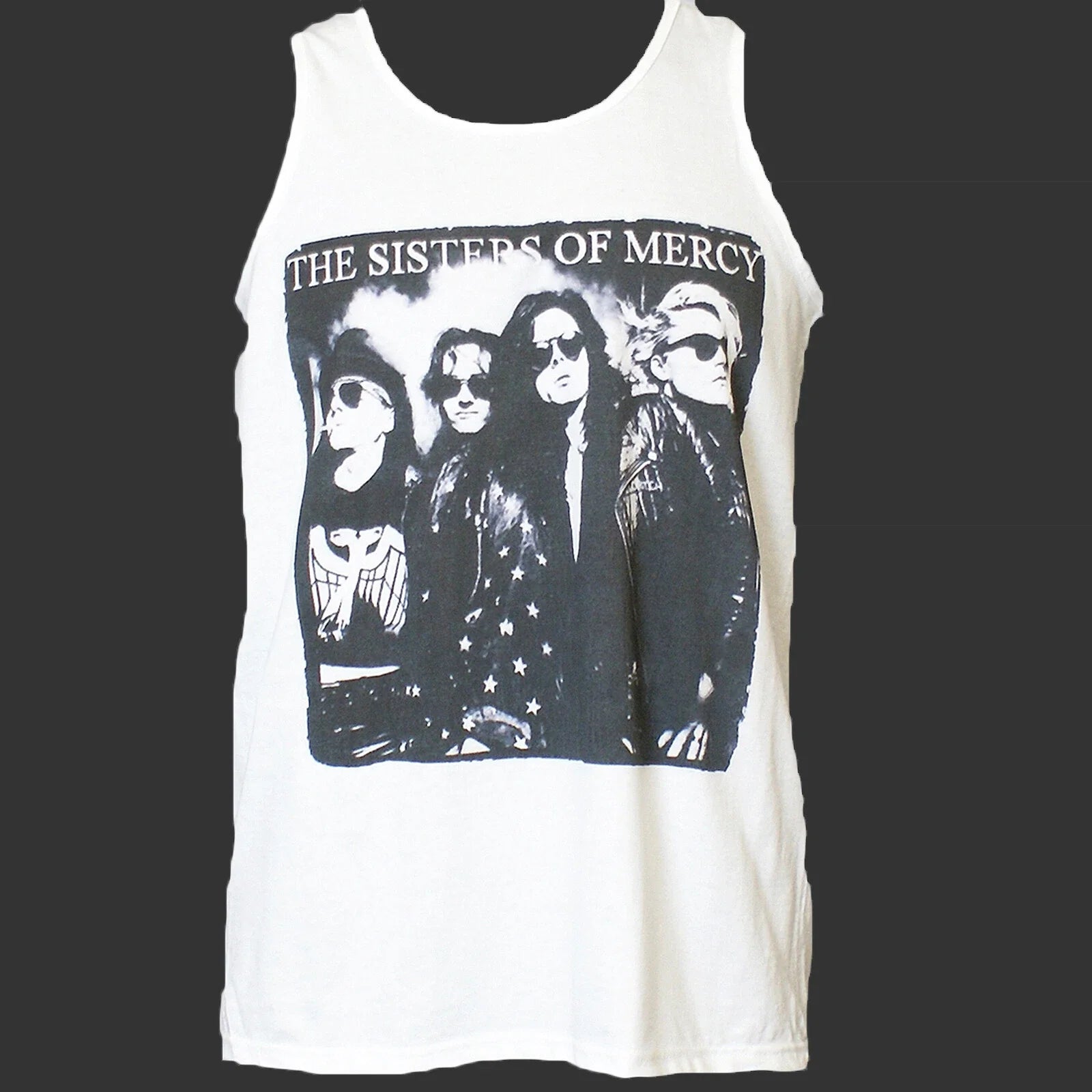 The Sisters of Mercy Goth New Wave Punk Rock T-SHIRT vest top unisex white S-2XL Unisex T-shirt, Sweatshirt, Hoodie, Long Sleeve Tee - T-Shirt, Sweatshirt, Hoodie