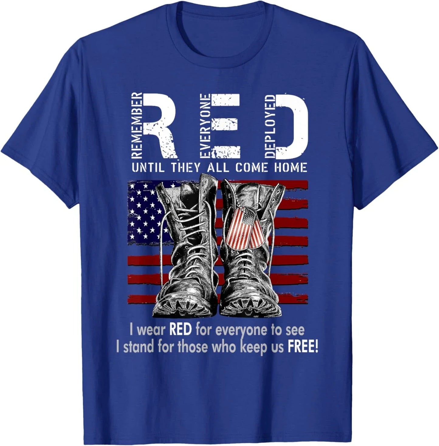 R.E.D Friday Military Remember Everyone Deployed Unisex-Adults US Flag T-Shirt Unisex T-shirt, Sweatshirt, Hoodie, Long Sleeve Tee - T-Shirt, Sweatshirt, Hoodie