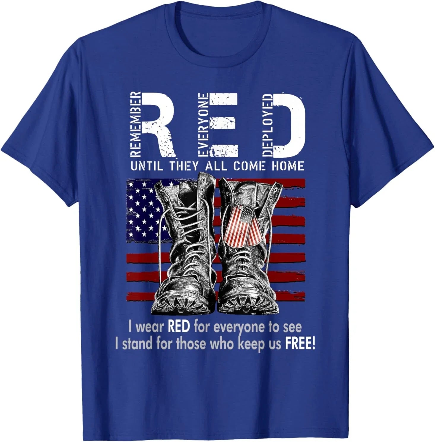R.E.D Friday Military Remember Everyone Deployed Unisex-Adults US Flag T-Shirt Unisex T-shirt, Sweatshirt, Hoodie, Long Sleeve Tee - T-Shirt, Sweatshirt, Hoodie