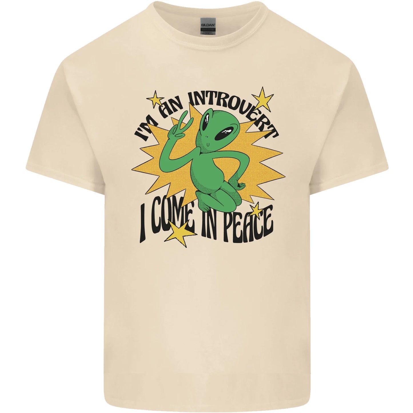 Alien Introvert I Come in Peace Funny UFO Mens Light Cotton T-Shirt Unisex T-shirt, Sweatshirt, Hoodie, Long Sleeve Tee - T-Shirt, Sweatshirt, Hoodie