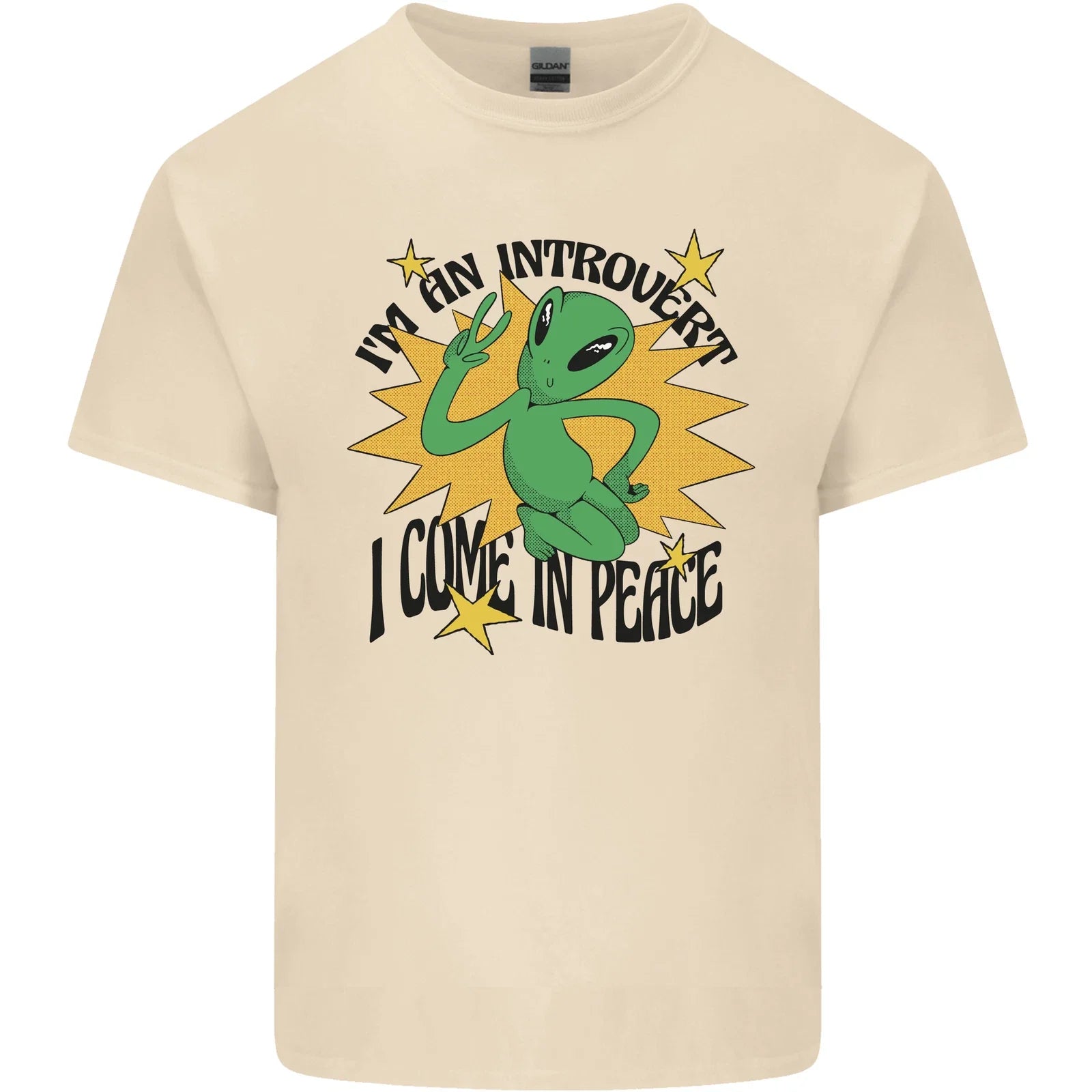 Alien Introvert I Come in Peace Funny UFO Mens Light Cotton T-Shirt Unisex T-shirt, Sweatshirt, Hoodie, Long Sleeve Tee - T-Shirt, Sweatshirt, Hoodie