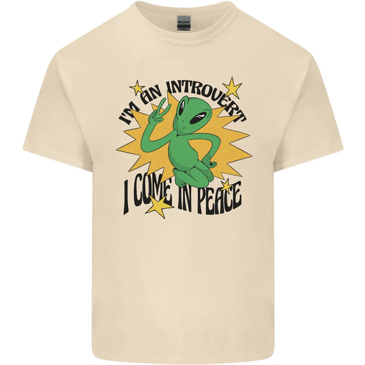 Alien Introvert I Come in Peace Funny UFO Mens Light Cotton T-Shirt Unisex T-shirt, Sweatshirt, Hoodie, Long Sleeve Tee - T-Shirt, Sweatshirt, Hoodie