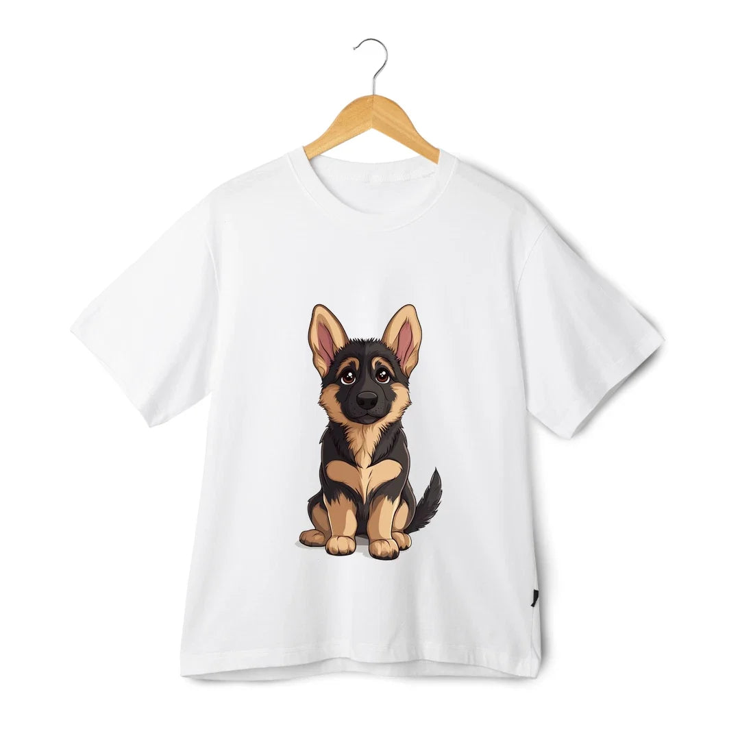 German Shepherd T-Shirt - Unisex Cute Dog Cartoon Graphic Pet Lover Tee Unisex T-shirt, Sweatshirt, Hoodie, Long Sleeve Tee - T-Shirt, Sweatshirt, Hoodie