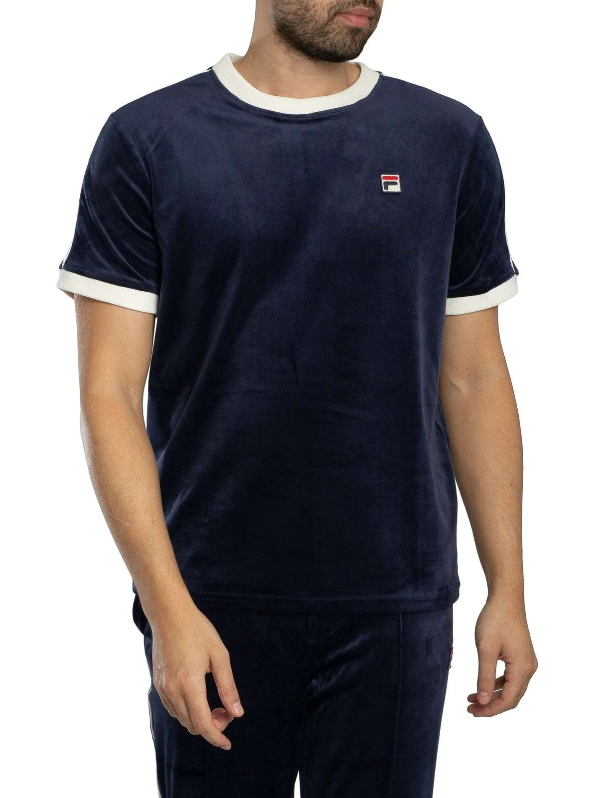 Fila Men's Basilio Velour T-Shirt, Blue Unisex T-shirt, Sweatshirt, Hoodie, Long Sleeve Tee - T-Shirt, Sweatshirt, Hoodie