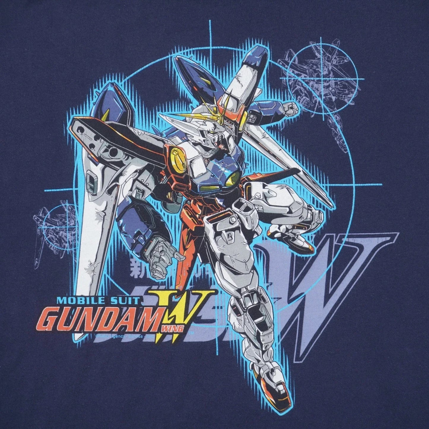 Vintage Y2K Mobile Suit Gundam Wing T Shirt Mens Large Navy Blue Wing Zero SOTSU Unisex T-shirt, Sweatshirt, Hoodie, Long Sleeve Tee - T-Shirt, Sweatshirt, Hoodie
