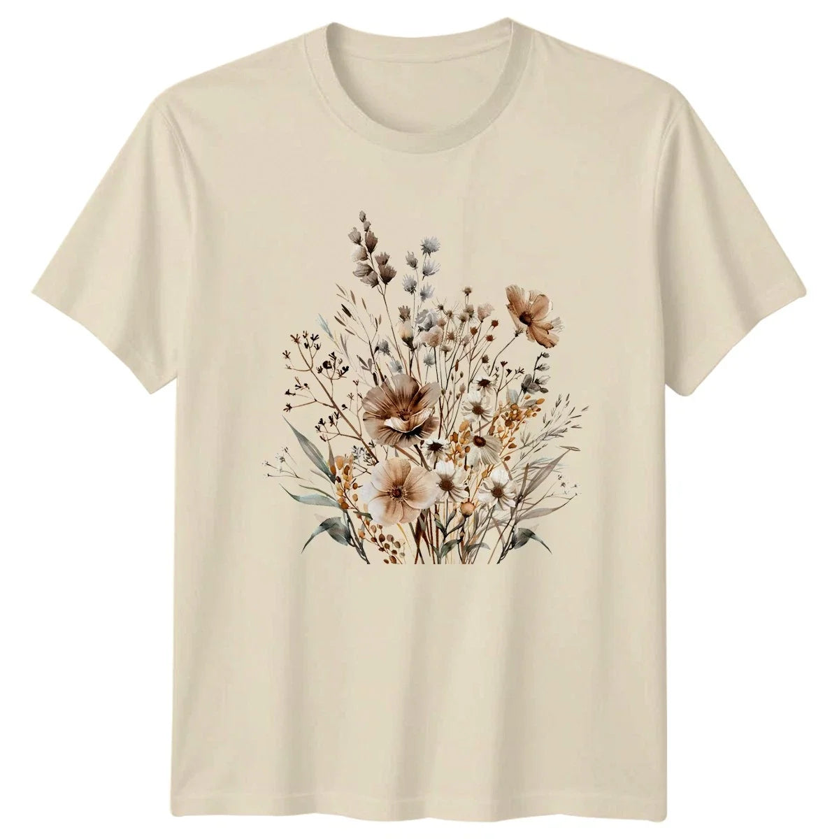 Boho Rustic Floral Womens T-Shirt Spring Flowers Gift For Her Unisex T-shirt, Sweatshirt, Hoodie, Long Sleeve Tee - T-Shirt, Sweatshirt, Hoodie