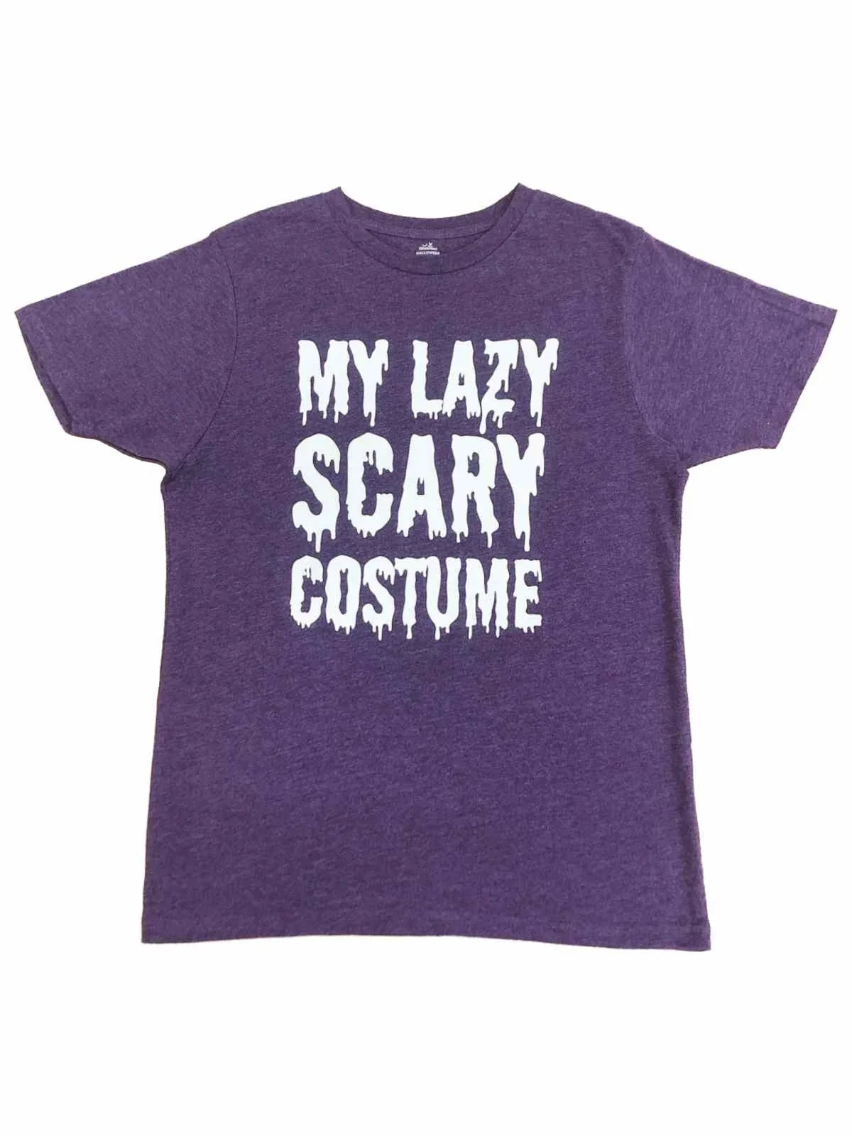 Mens Purple My Lazy Scary Costume Spooky Letters Halloween Tee T-Shirt Unisex T-shirt, Sweatshirt, Hoodie, Long Sleeve Tee - T-Shirt, Sweatshirt, Hoodie