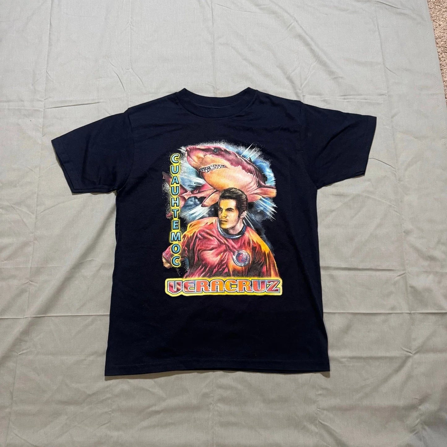Cuauhtmoc Blanco Veracruz Soccer Graphic T-Shirt Black Vintage Unisex T-shirt, Sweatshirt, Hoodie, Long Sleeve Tee - T-Shirt, Sweatshirt, Hoodie