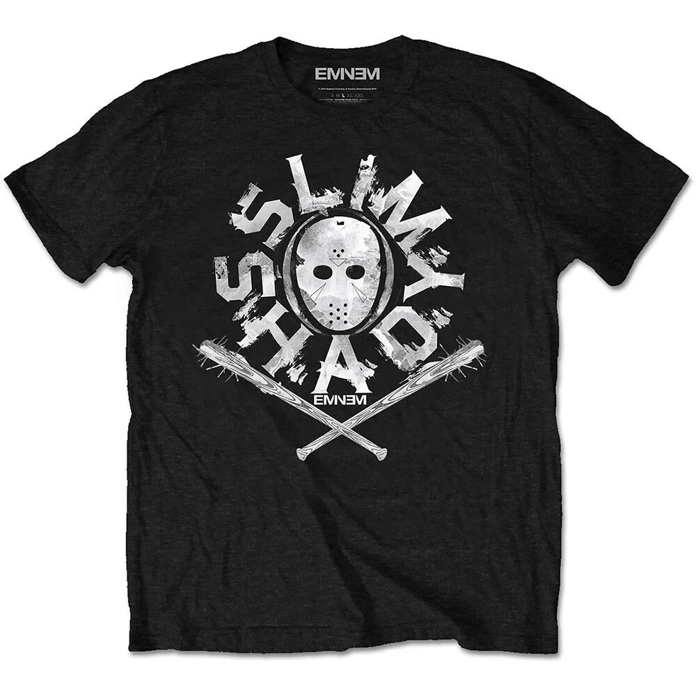 Eminem T-Shirt Slim Shady Mask Official New Black Unisex T-shirt, Sweatshirt, Hoodie, Long Sleeve Tee - T-Shirt, Sweatshirt, Hoodie