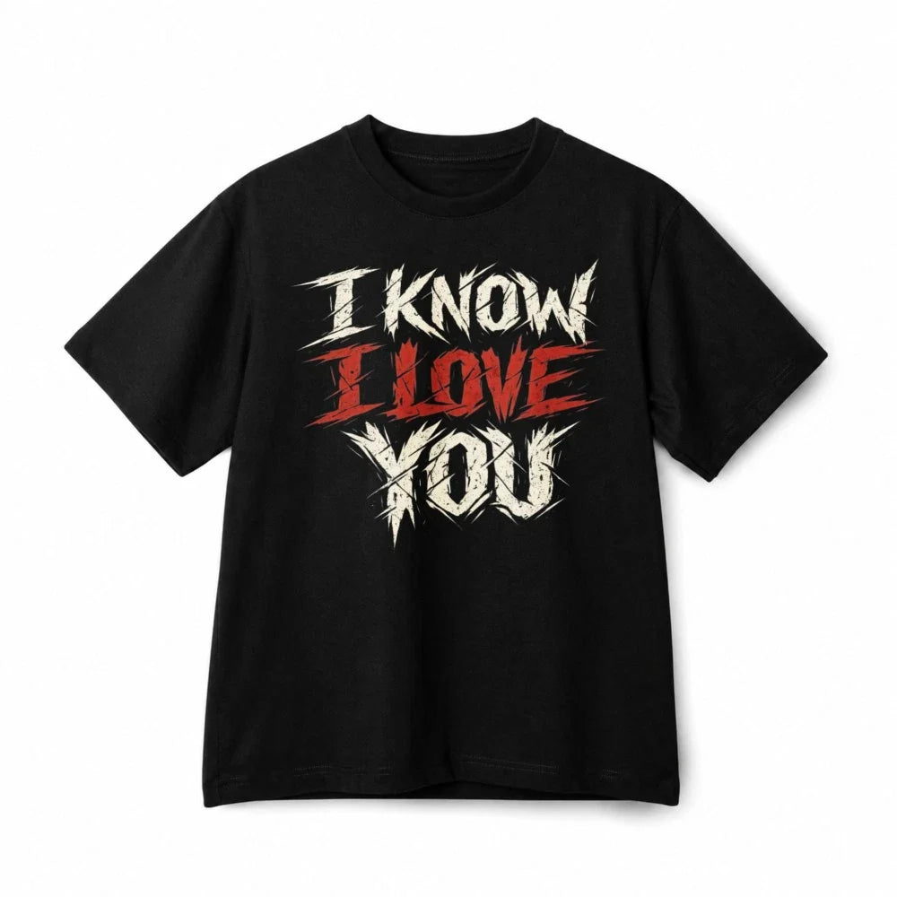 I Know I Love You Bold Text Romantic Casual Cotton T-Shirt Unisex Casual T-Shirt Unisex T-shirt, Sweatshirt, Hoodie, Long Sleeve Tee - T-Shirt, Sweatshirt, Hoodie