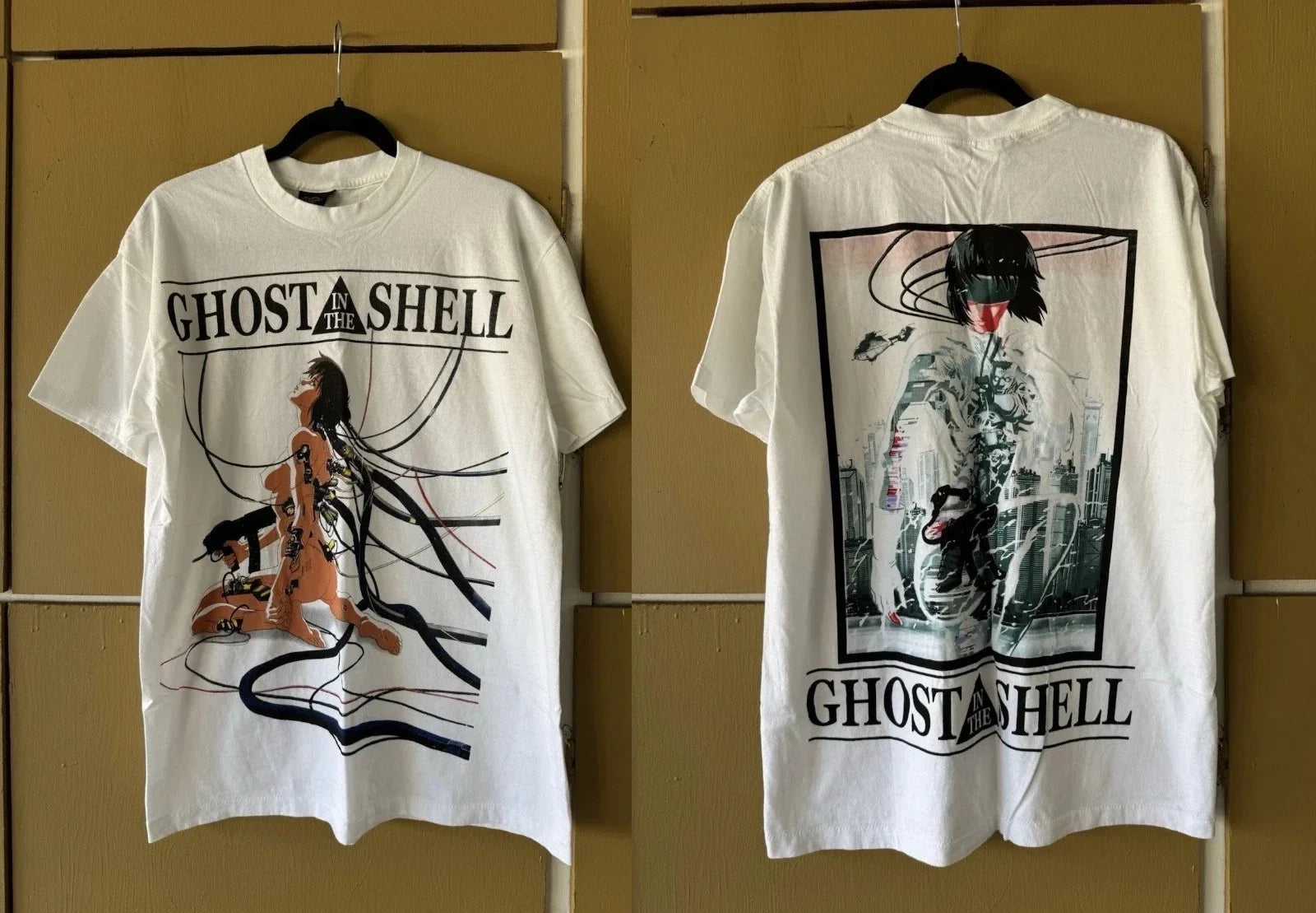 VTG Ghost In The Shell Reprint Anime Double Sided T-Shirt reprint Unisex T-shirt, Sweatshirt, Hoodie, Long Sleeve Tee - T-Shirt, Sweatshirt, Hoodie
