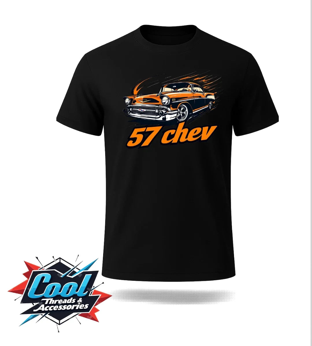 Cool Threads T Shirt 57 Chev Chevrolet Classic Car Graphic Tee Unisex T-shirt, Sweatshirt, Hoodie, Long Sleeve Tee - T-Shirt, Sweatshirt, Hoodie
