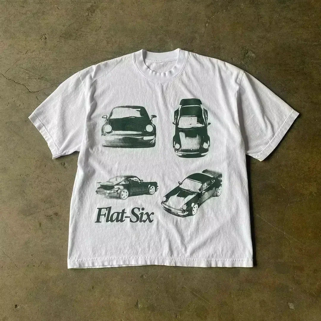 Womens(Unisex) Graphic T Shirt S-4XL White Cotton Y2K Fruit Cherry Car Tee Top Unisex T-shirt, Sweatshirt, Hoodie, Long Sleeve Tee - T-Shirt, Sweatshirt, Hoodie