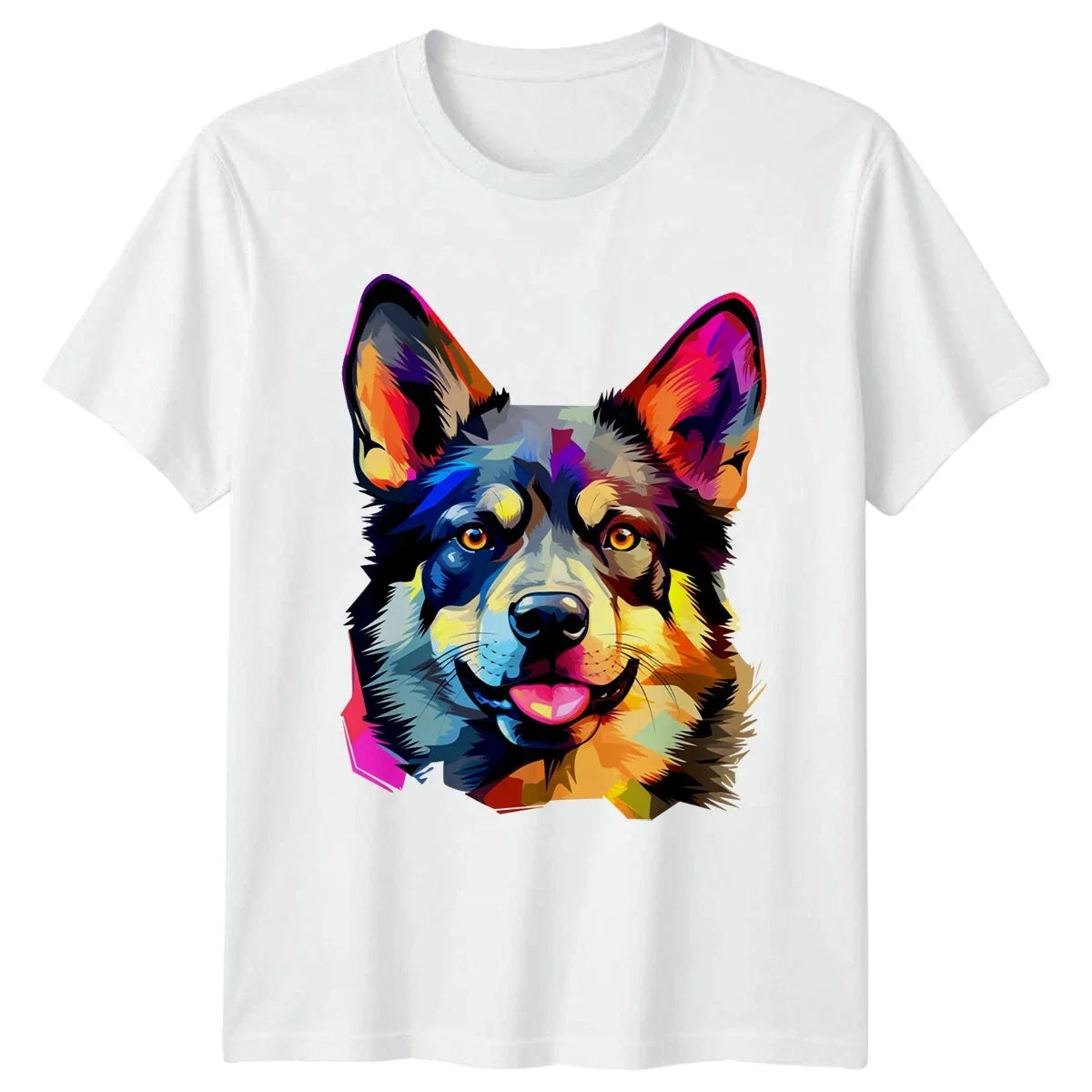 Colorful Husky Dog Face T-Shirt Pet Lover Gift For Him And Her Unisex T-shirt, Sweatshirt, Hoodie, Long Sleeve Tee - T-Shirt, Sweatshirt, Hoodie