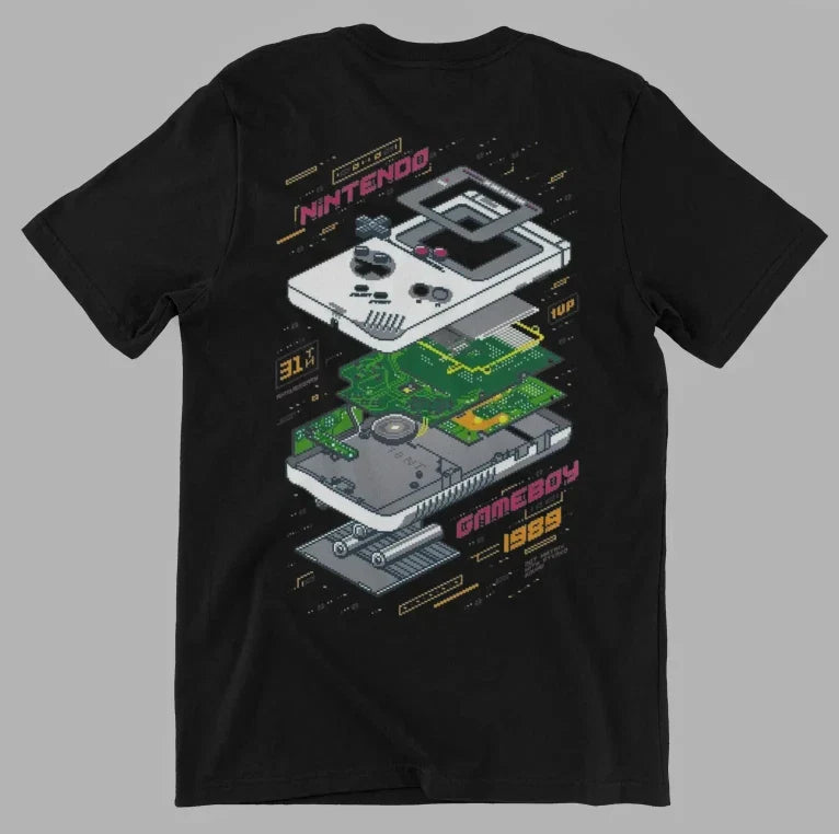 Vintage 1989 GameBoy T-Shirt  Pixel Art Tee, Retro Gamer Shirt Unisex T-shirt, Sweatshirt, Hoodie, Long Sleeve Tee - T-Shirt, Sweatshirt, Hoodie