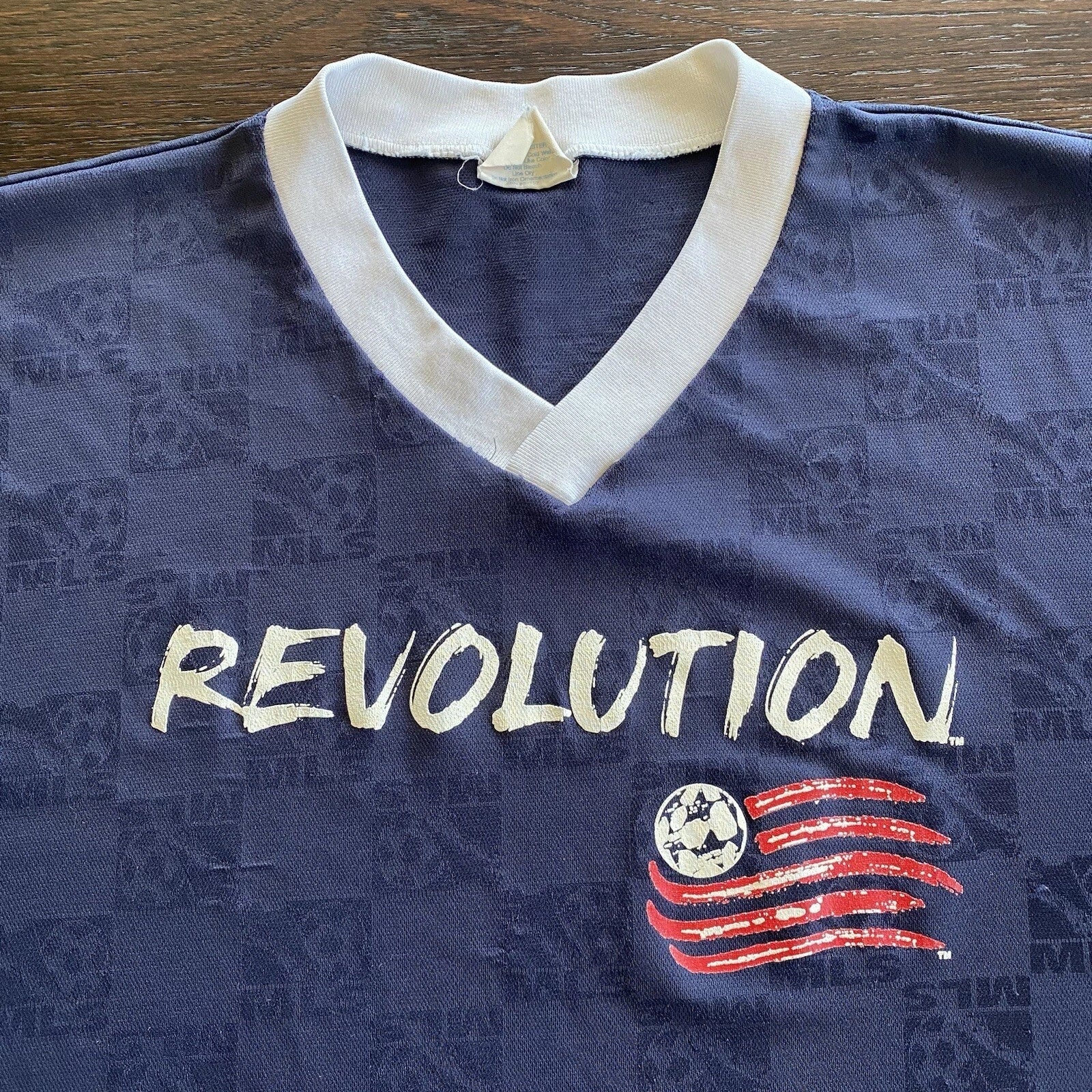 Vintage 1990s New England Revolution Soccer Jersey XL Made in USA Flaws Majestic Unisex T-shirt, Sweatshirt, Hoodie, Long Sleeve Tee - T-Shirt, Sweatshirt, Hoodie
