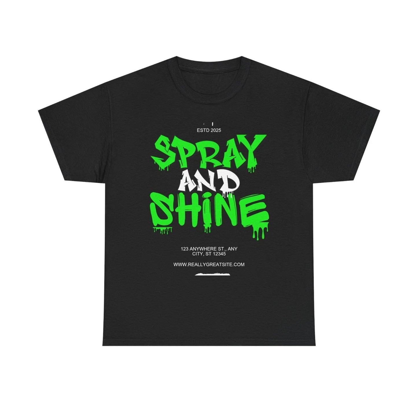 Spray and Shine graffiti tee | Streetwear paint drip design Unisex T-shirt, Sweatshirt, Hoodie, Long Sleeve Tee - T-Shirt, Sweatshirt, Hoodie