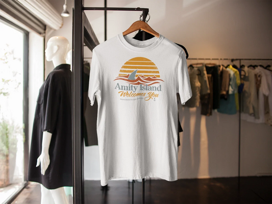 AMITY ISLAND T SHIRT JAWS INSPIRED QUINTS RETRO 70s MOVIE MENS WOMENS KIDS Unisex T-shirt, Sweatshirt, Hoodie, Long Sleeve Tee - T-Shirt, Sweatshirt, Hoodie