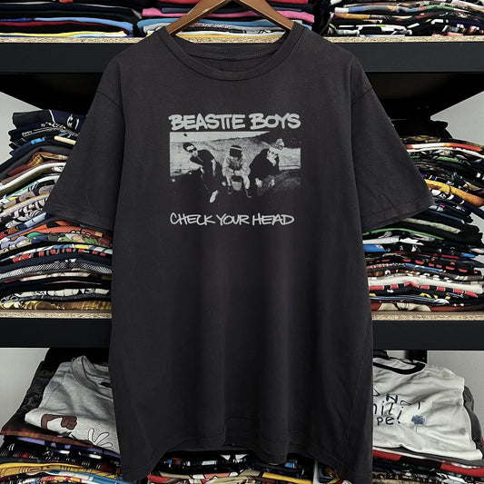 90s Beastie Boys Check Your Head Aged T-Shirt Black M Unisex T-shirt, Sweatshirt, Hoodie, Long Sleeve Tee - T-Shirt, Sweatshirt, Hoodie