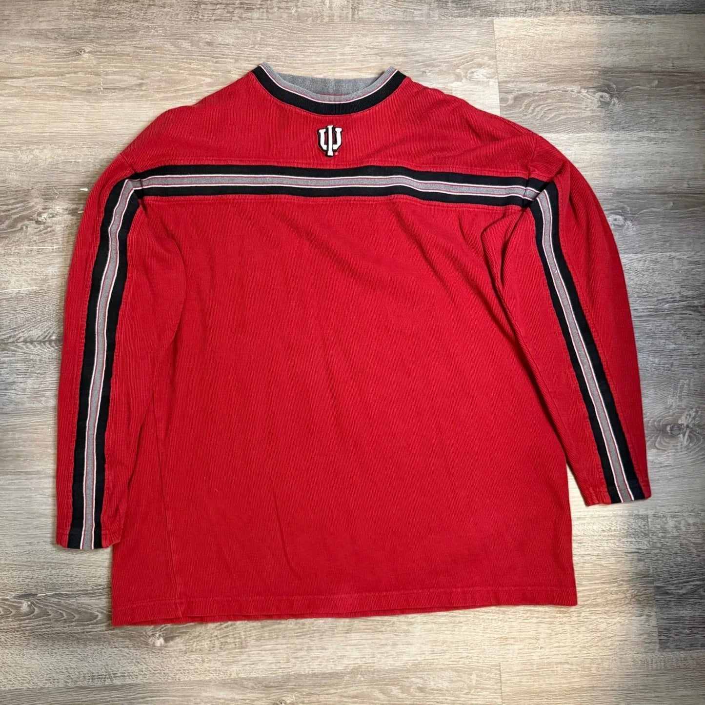 Vintage Indiana University Hoosiers Ribbed Long Sleeve Shirt Red Mens L Unisex T-shirt, Sweatshirt, Hoodie, Long Sleeve Tee - T-Shirt, Sweatshirt, Hoodie