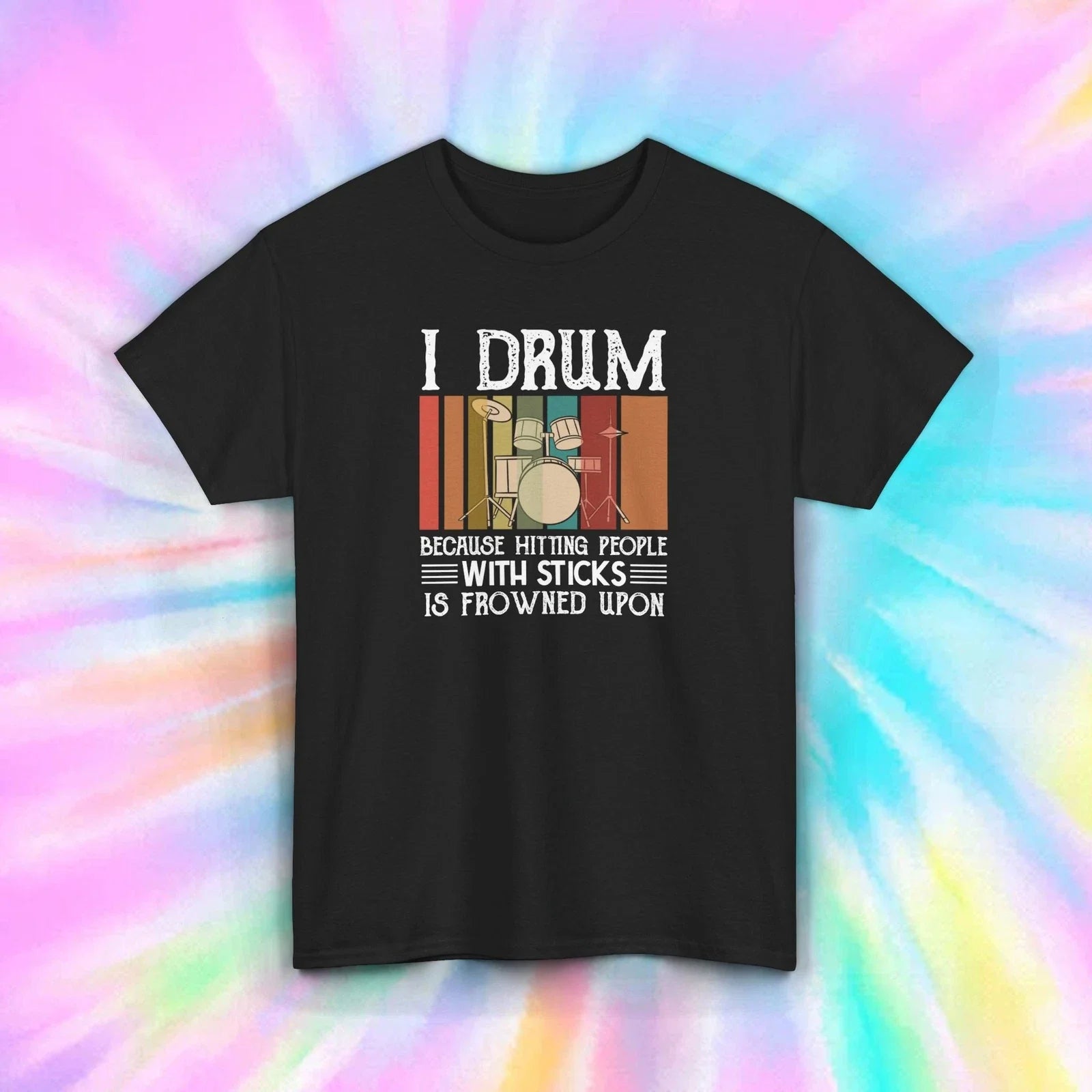 I Drum Because Hitting People Funny Drummer T-Shirt Music Lover Gift S-5XL Unisex T-shirt, Sweatshirt, Hoodie, Long Sleeve Tee - T-Shirt, Sweatshirt, Hoodie