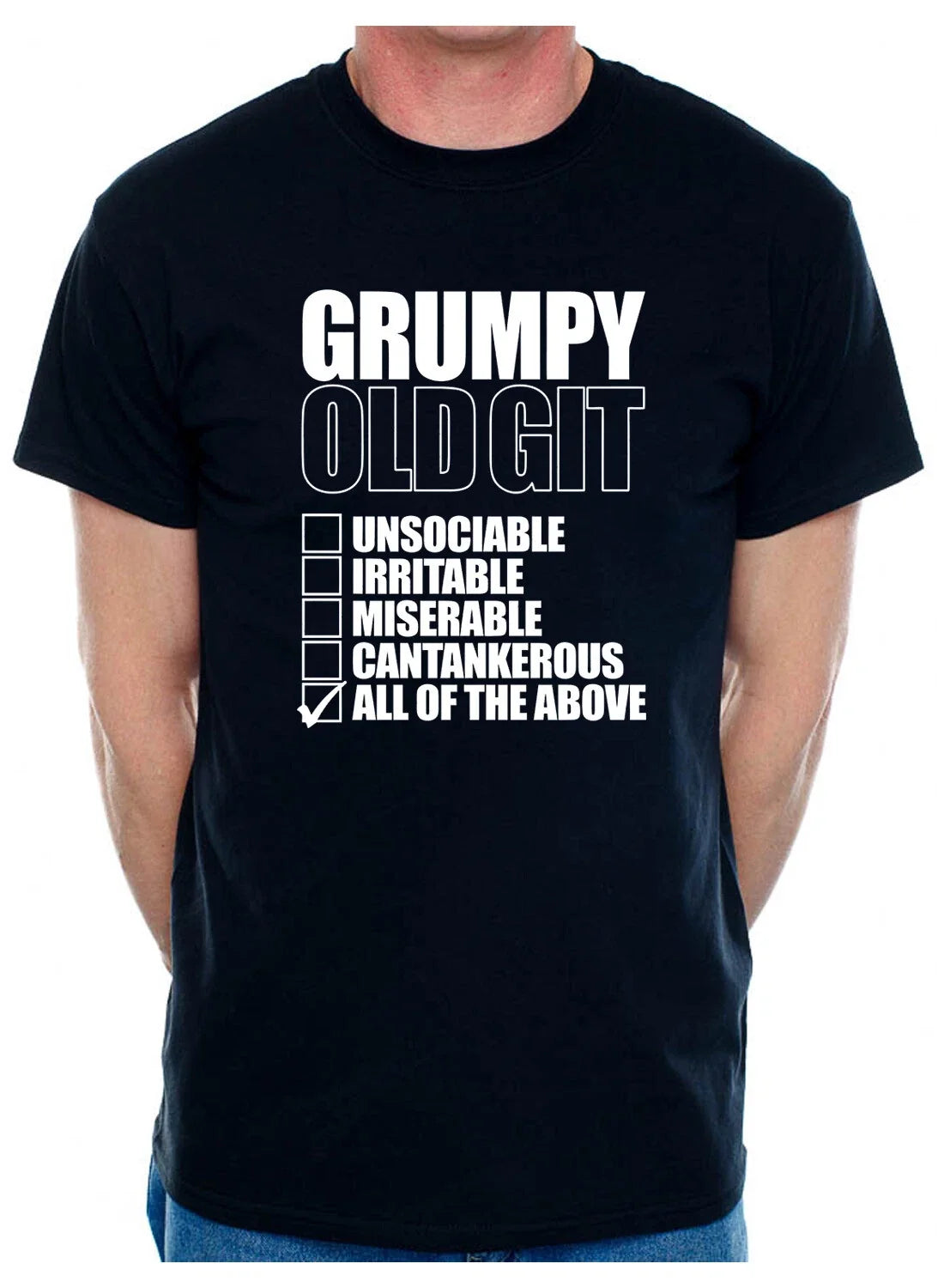 Grumpy Git Checklist Retirement Present Birthday Gift Funny Mens T-Shirt Unisex T-shirt, Sweatshirt, Hoodie, Long Sleeve Tee - T-Shirt, Sweatshirt, Hoodie