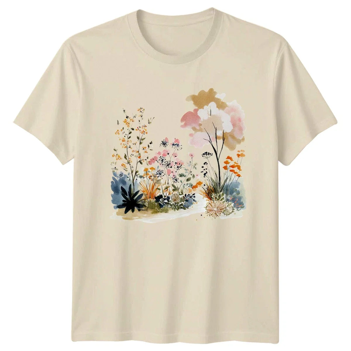 Watercolor Wildflower Art Boho Floral Womens T-Shirt Botanical Nature Unisex T-shirt, Sweatshirt, Hoodie, Long Sleeve Tee - T-Shirt, Sweatshirt, Hoodie