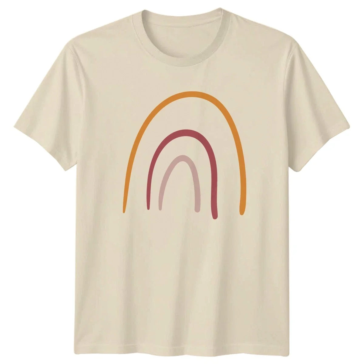 Minimalist Boho Earth Tone Rainbow T-Shirt Boho Rainbow Lifestyle Birthday Unisex T-shirt, Sweatshirt, Hoodie, Long Sleeve Tee - T-Shirt, Sweatshirt, Hoodie