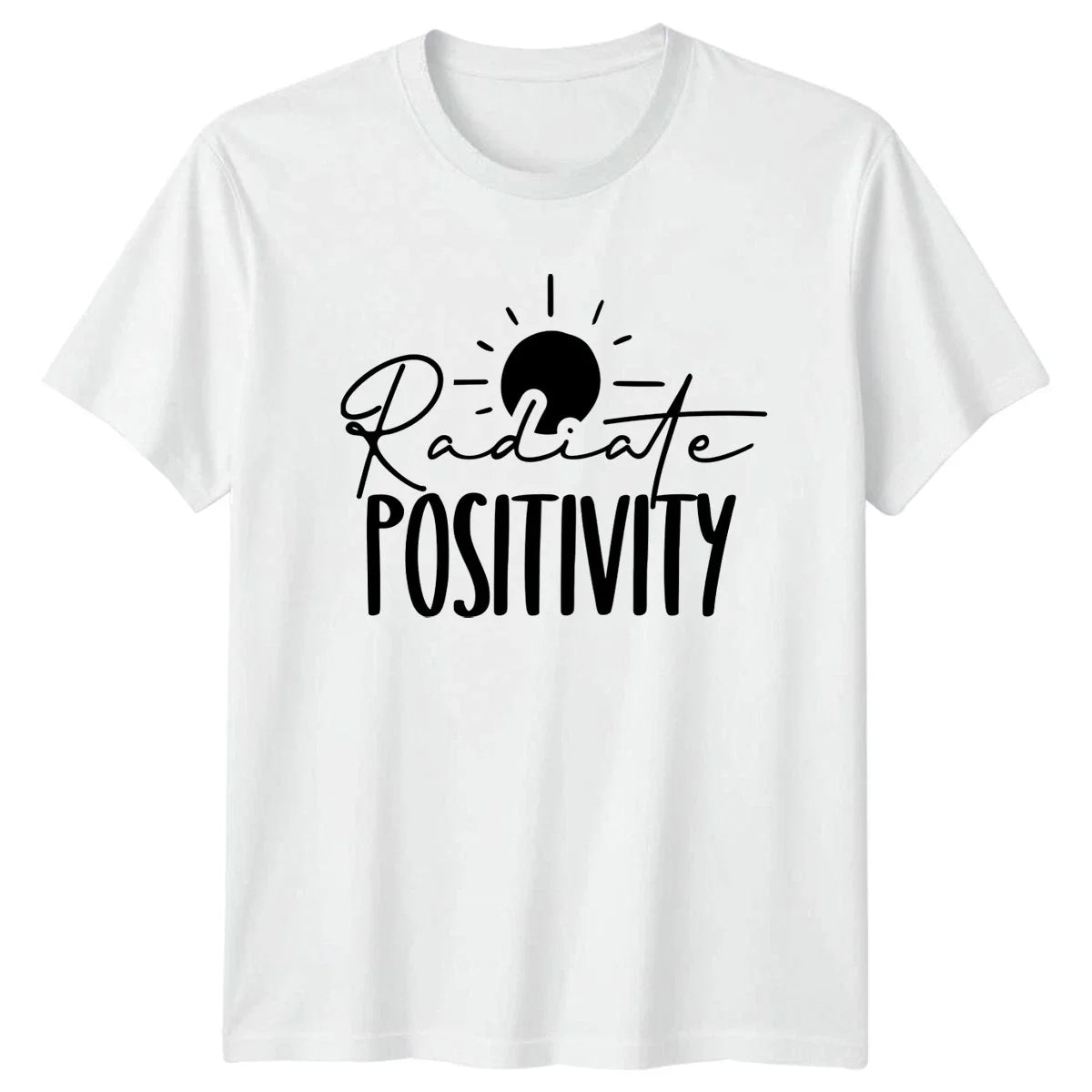 Radiate Positivity T-Shirt Positive Affirmations Birthday Gift For Him And Her Unisex T-shirt, Sweatshirt, Hoodie, Long Sleeve Tee - T-Shirt, Sweatshirt, Hoodie
