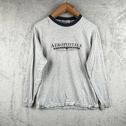Aeropostale Y2K T-Shirt Mens S Gray Casual Cotton USA Made Streetwear Grunge VTG Unisex T-shirt, Sweatshirt, Hoodie, Long Sleeve Tee - T-Shirt, Sweatshirt, Hoodie