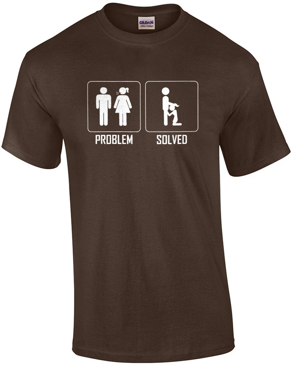 Problem Solved - Offensive Sexual T-Shirt Unisex T-shirt, Sweatshirt, Hoodie, Long Sleeve Tee - T-Shirt, Sweatshirt, Hoodie