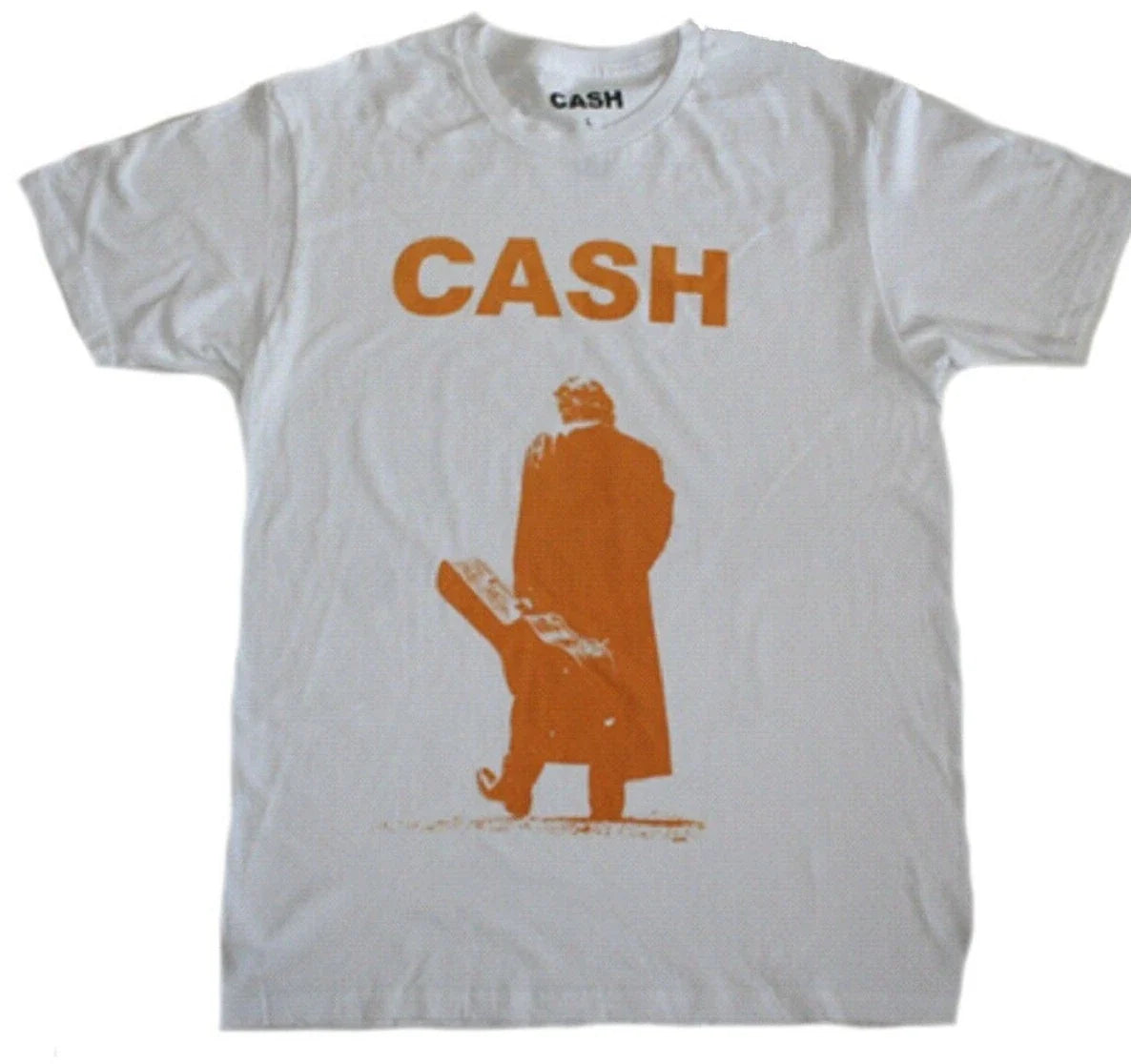 Johnny Cash Orange Logo Men's WHITE T-Shirt NEW Unisex T-shirt, Sweatshirt, Hoodie, Long Sleeve Tee - T-Shirt, Sweatshirt, Hoodie