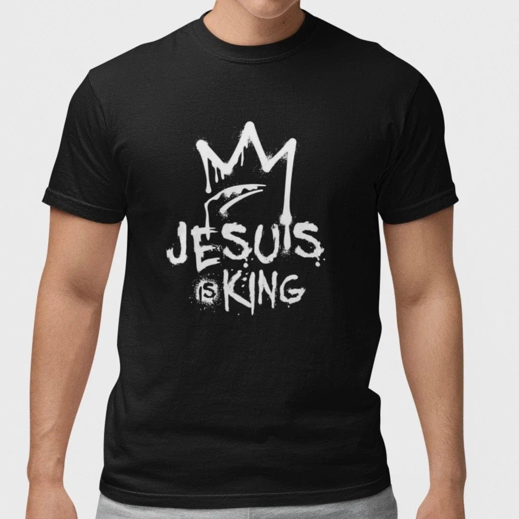 Jesus Is King Christian T-Shirt Crown Faith Religious Graphic Tee Unisex Black Unisex T-shirt, Sweatshirt, Hoodie, Long Sleeve Tee - T-Shirt, Sweatshirt, Hoodie