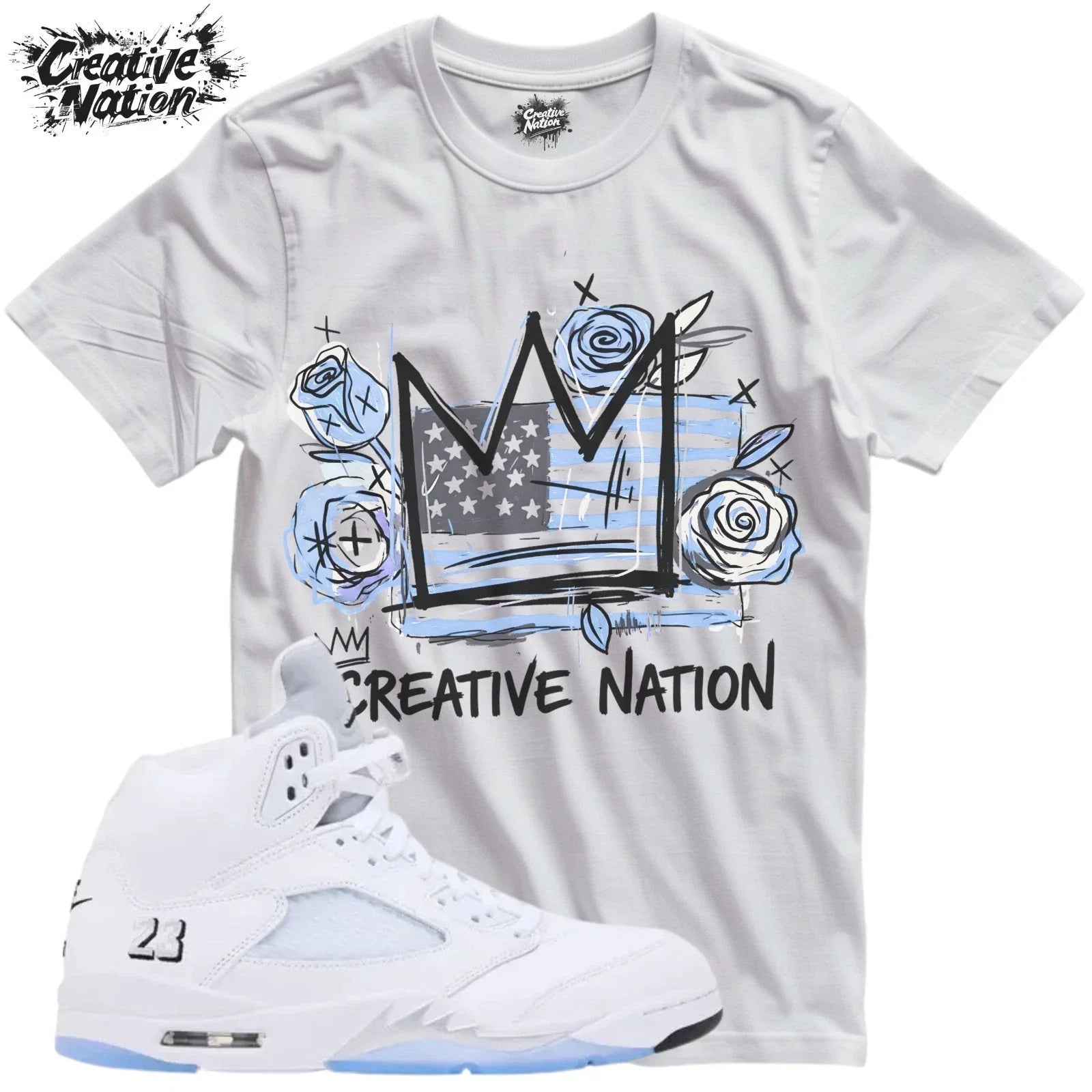 Shirt To Match 5 White Unisex Tee Sneaker Shirt USA Shirt For Sneaker Tee Unisex T-shirt, Sweatshirt, Hoodie, Long Sleeve Tee - T-Shirt, Sweatshirt, Hoodie
