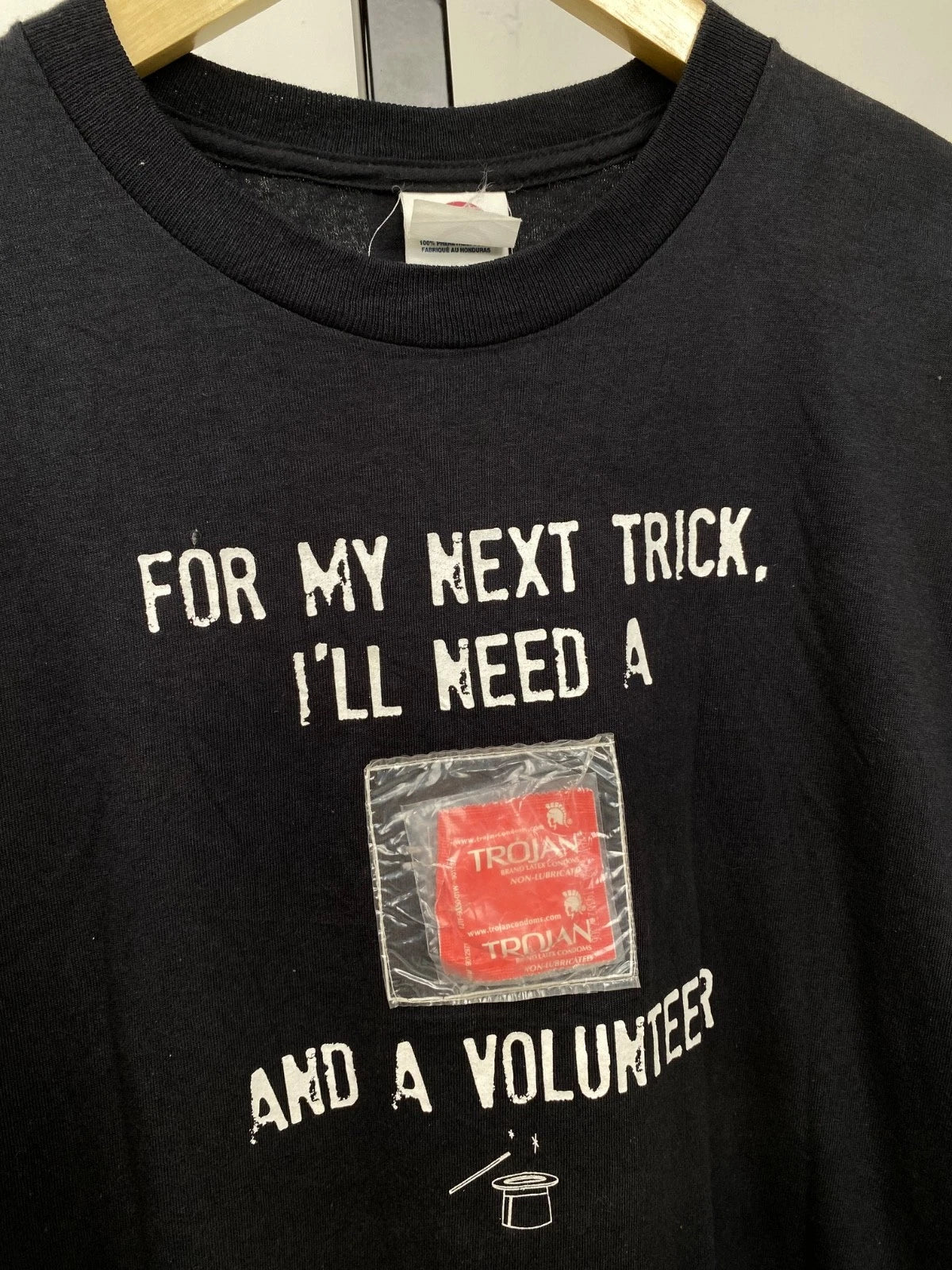 VTG Trojan Condoms Promo T-Shirt Medium M L Y2K Streetwear Unisex T-shirt, Sweatshirt, Hoodie, Long Sleeve Tee - T-Shirt, Sweatshirt, Hoodie