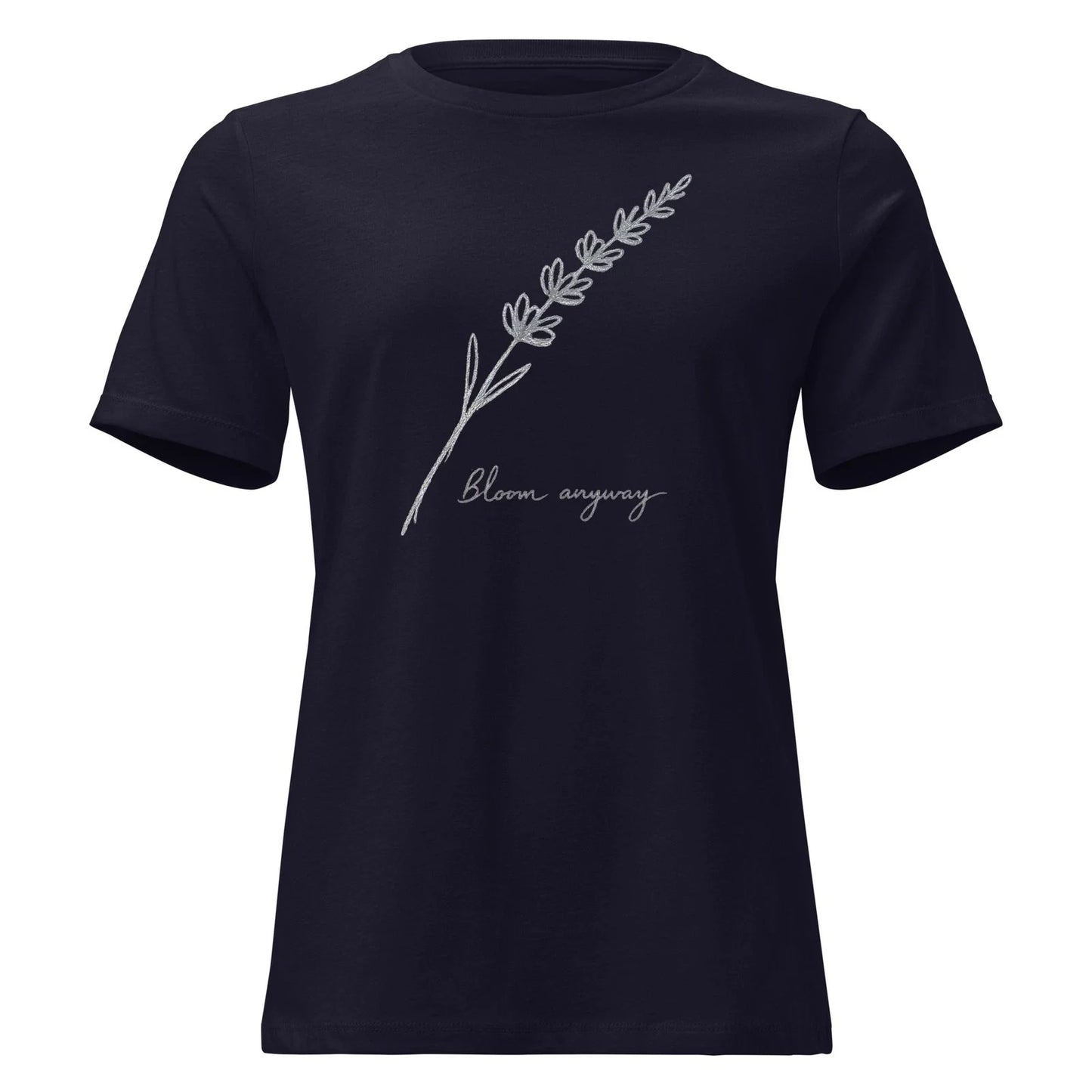 Bloom Anyway Shirt Minimalist Floral Line Art Aesthetic Viral Quote Tee Unisex T-shirt, Sweatshirt, Hoodie, Long Sleeve Tee - T-Shirt, Sweatshirt, Hoodie