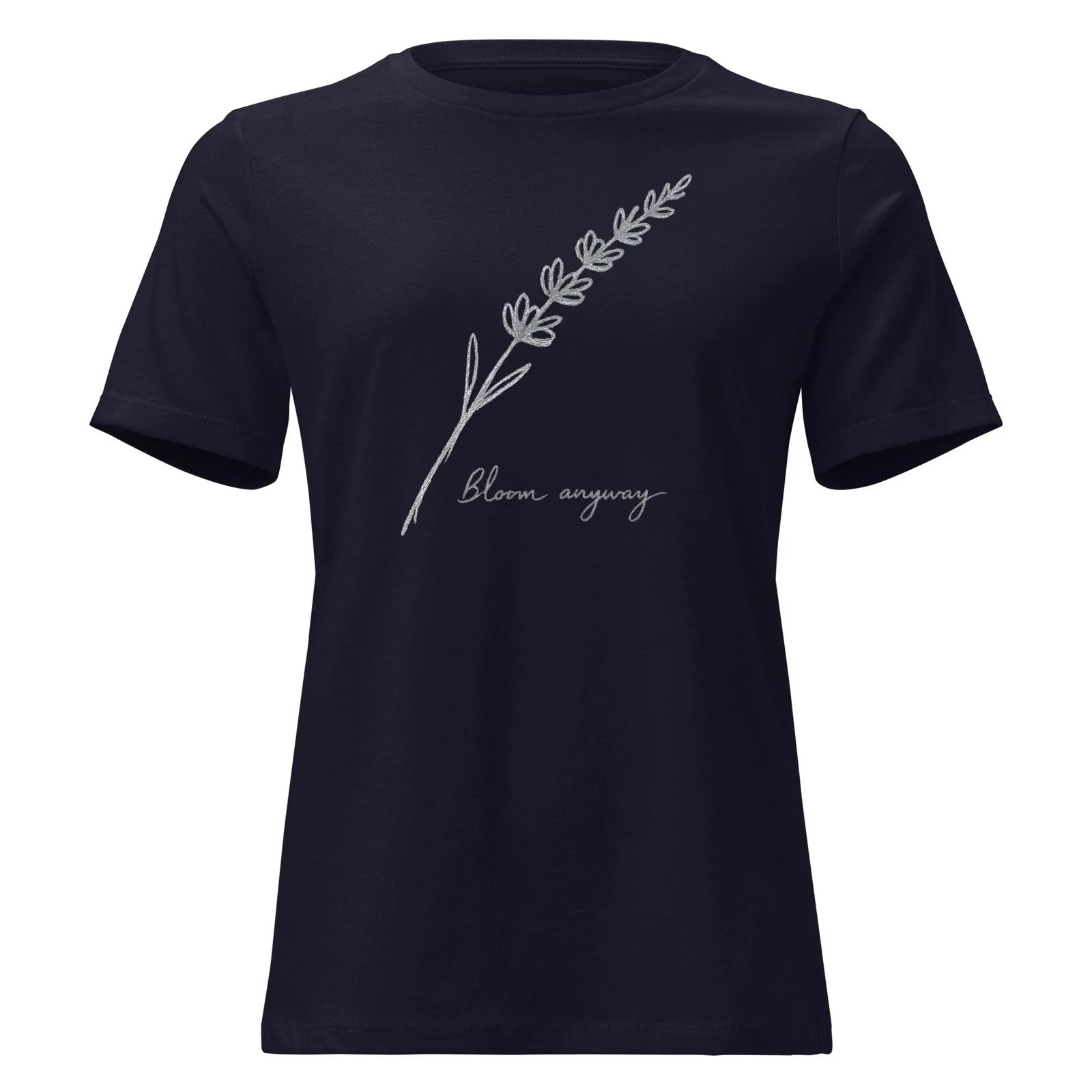 Bloom Anyway Shirt Minimalist Floral Line Art Aesthetic Viral Quote Tee Unisex T-shirt, Sweatshirt, Hoodie, Long Sleeve Tee - T-Shirt, Sweatshirt, Hoodie