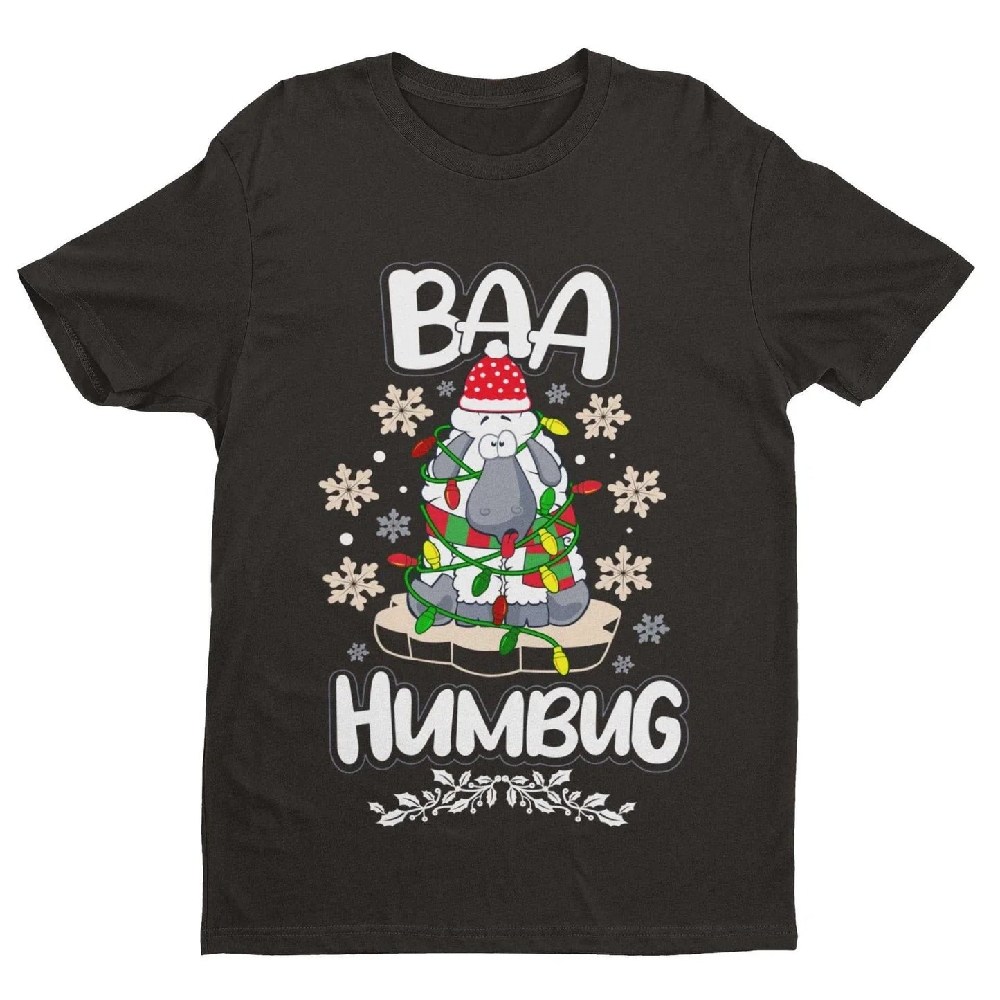 Funny Christmas T Shirt Baa Humbug Bah Parody Scrooge Sheep joke Gift Idea Dad Unisex T-shirt, Sweatshirt, Hoodie, Long Sleeve Tee - T-Shirt, Sweatshirt, Hoodie