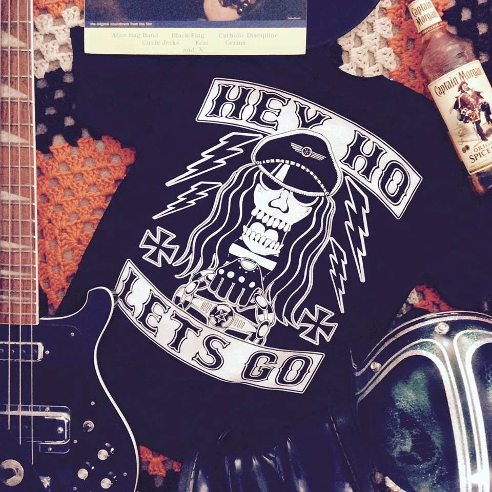 HEY HO LET'S GO TEE chained steering wheel van vintage portholes windows patch Unisex T-shirt, Sweatshirt, Hoodie, Long Sleeve Tee - T-Shirt, Sweatshirt, Hoodie