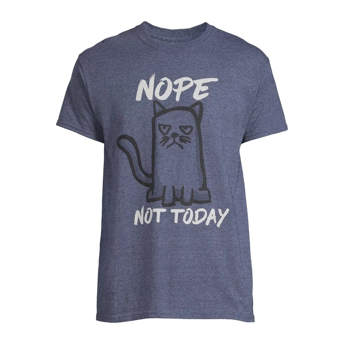 SMALL Nope Not Today Kitty Cat Blue Graphic T-Shirt Unisex T-shirt, Sweatshirt, Hoodie, Long Sleeve Tee - T-Shirt, Sweatshirt, Hoodie