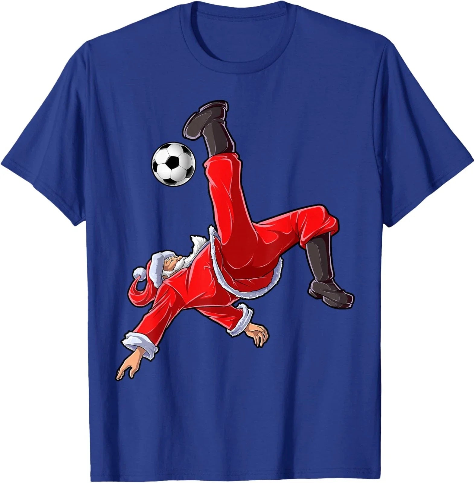 Christmas Santa Soccer Bicycle Kick Xmas Ball Sports Unisex T-Shirt Unisex T-shirt, Sweatshirt, Hoodie, Long Sleeve Tee - T-Shirt, Sweatshirt, Hoodie