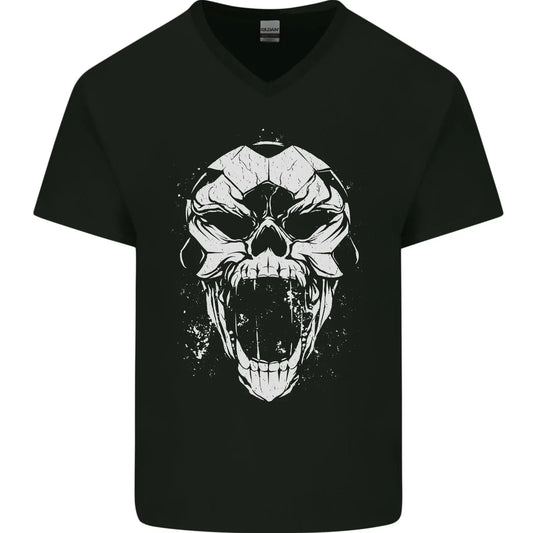 A Football Skull Footy Soccer Mens V-Neck Cotton T-Shirt Unisex T-shirt, Sweatshirt, Hoodie, Long Sleeve Tee - T-Shirt, Sweatshirt, Hoodie