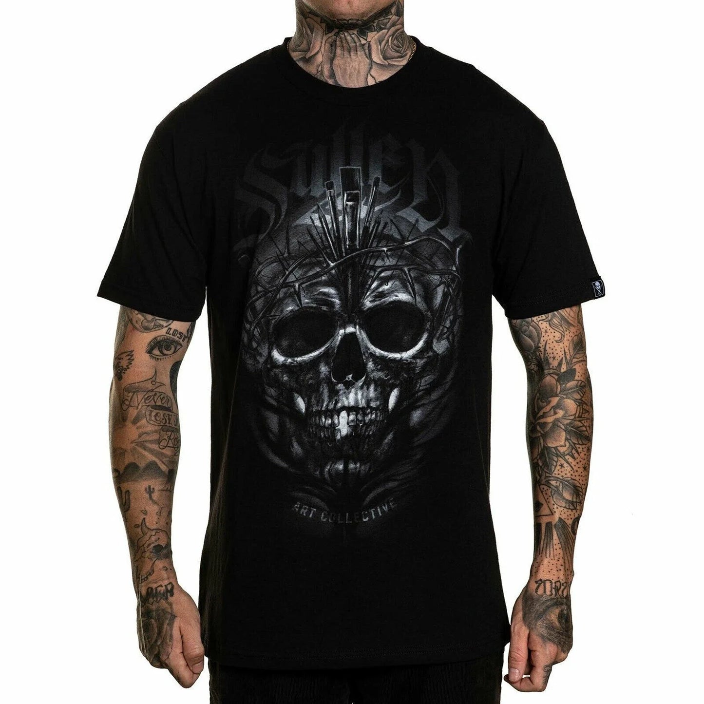 Sullen Pin Up Punk Street Bike Gothic Americana Tattoo Art Mens Tee ELEN SKULL Unisex T-shirt, Sweatshirt, Hoodie, Long Sleeve Tee - T-Shirt, Sweatshirt, Hoodie