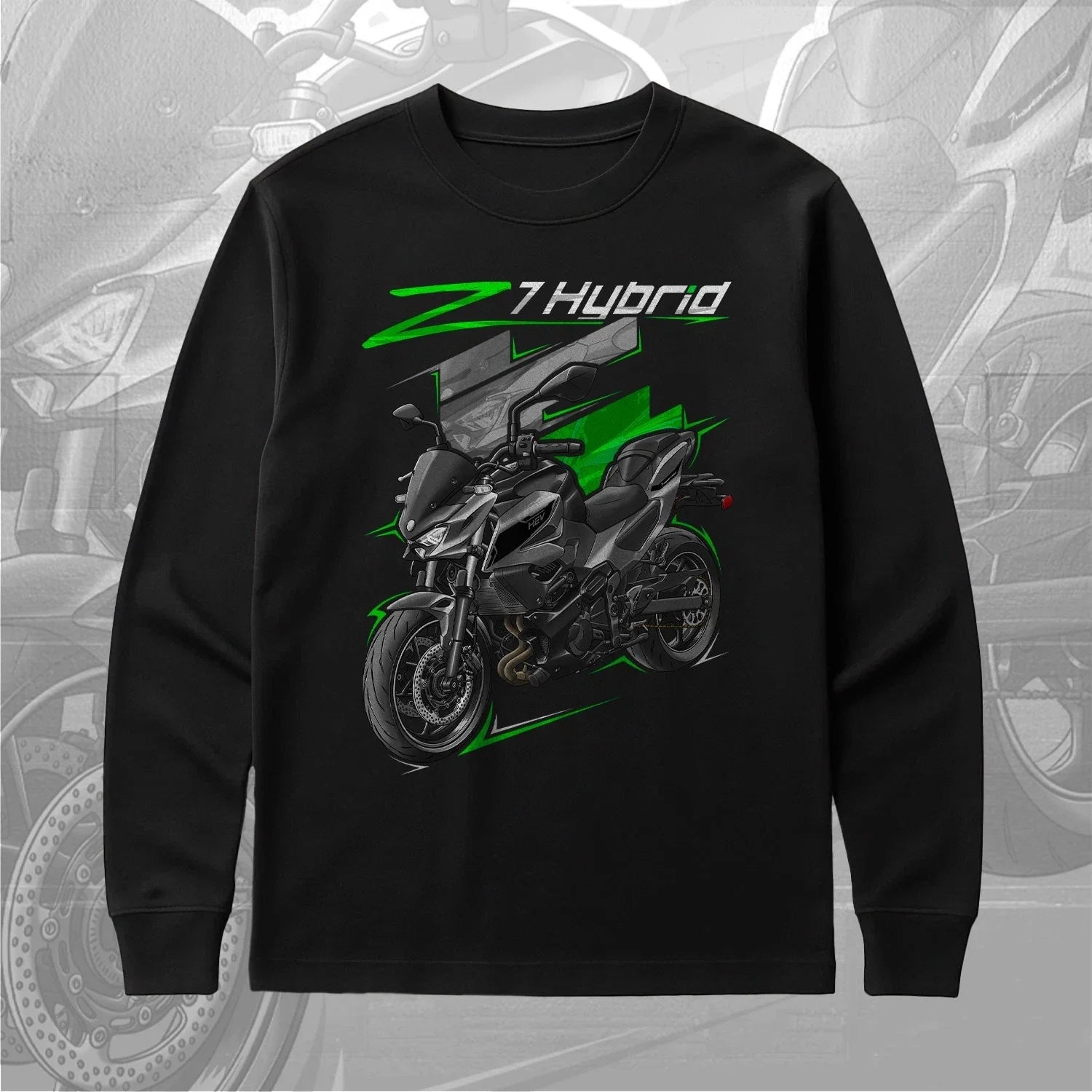 Kawasaki Z7 Hybrid 2024-2025 for Riders fan - Long Sleeve T-shirt Unisex T-shirt, Sweatshirt, Hoodie, Long Sleeve Tee - T-Shirt, Sweatshirt, Hoodie